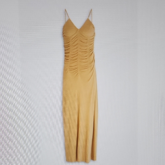 Bite Studios Mettalic Marea Ruched Cotton Blend Terry Midi Dress Size Xs - Picture 8 of 8